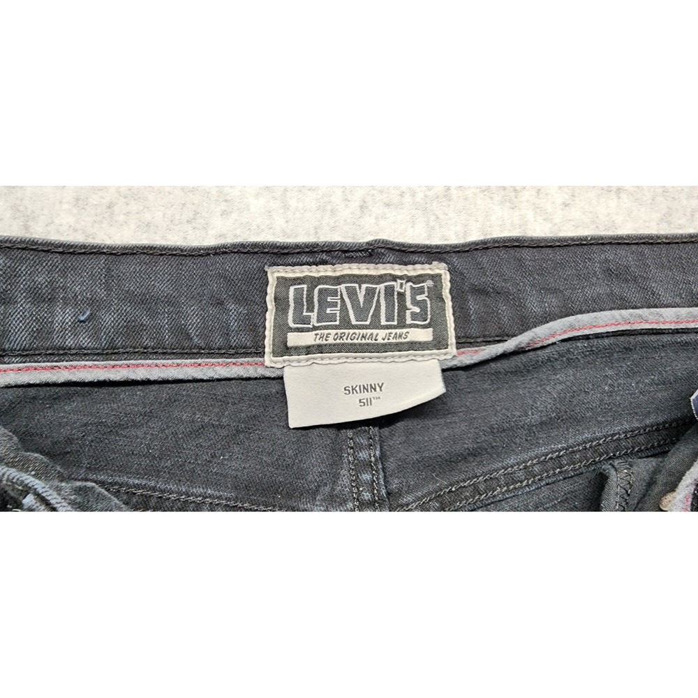 Levi's 511 the Original Jeans Skinny Black Jeans Size W36 L30 - Picture 1 of 6